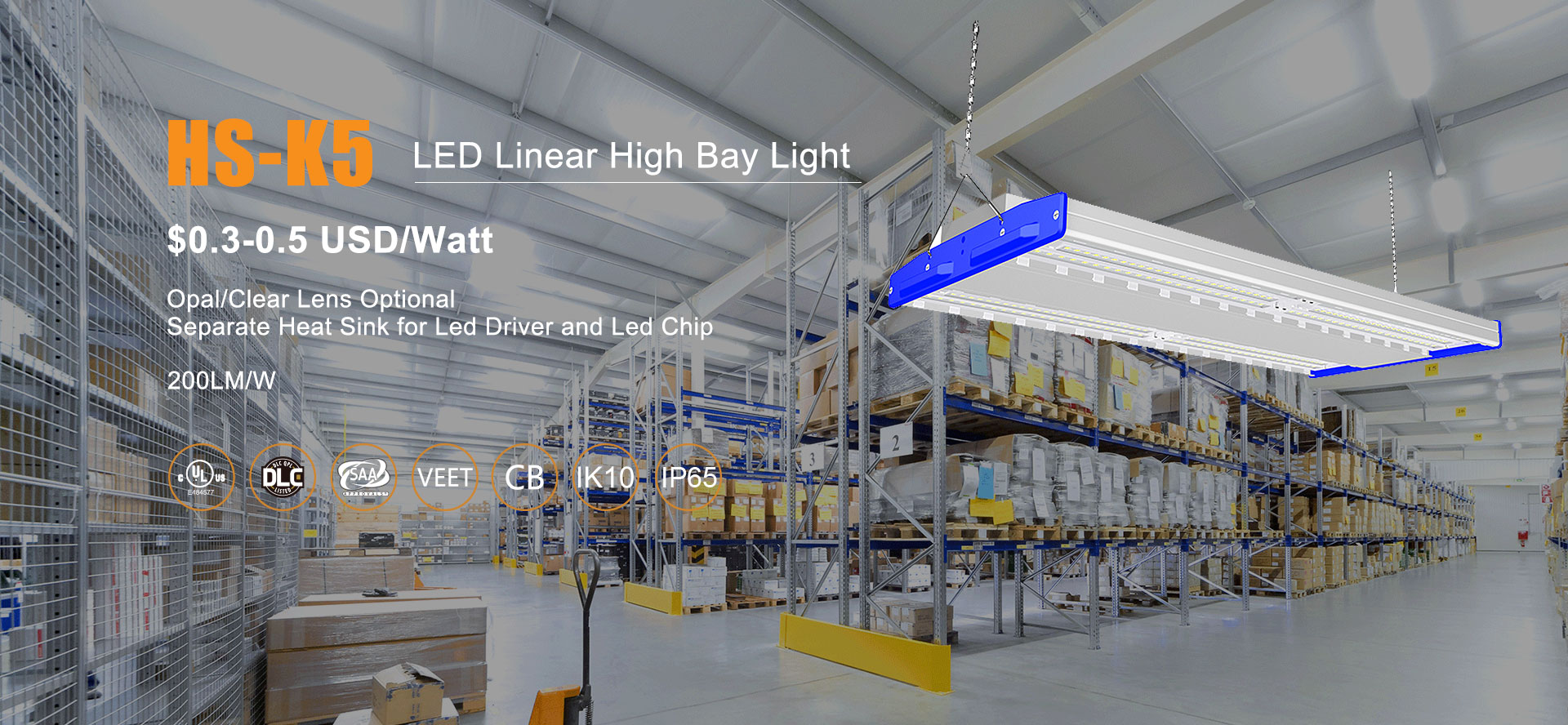 LED K5 garage linear light