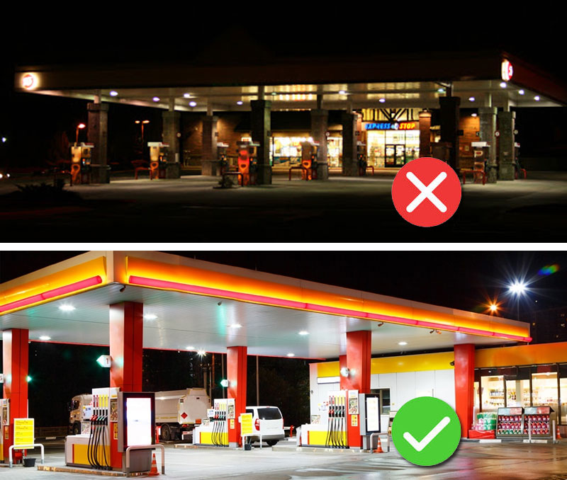 upgrade your gas station lights