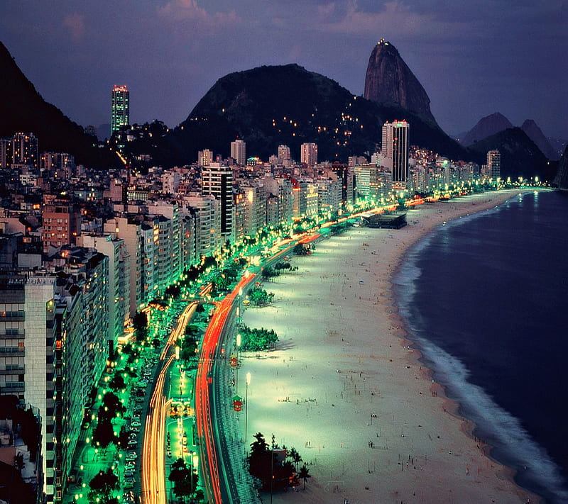 beach city in the night
